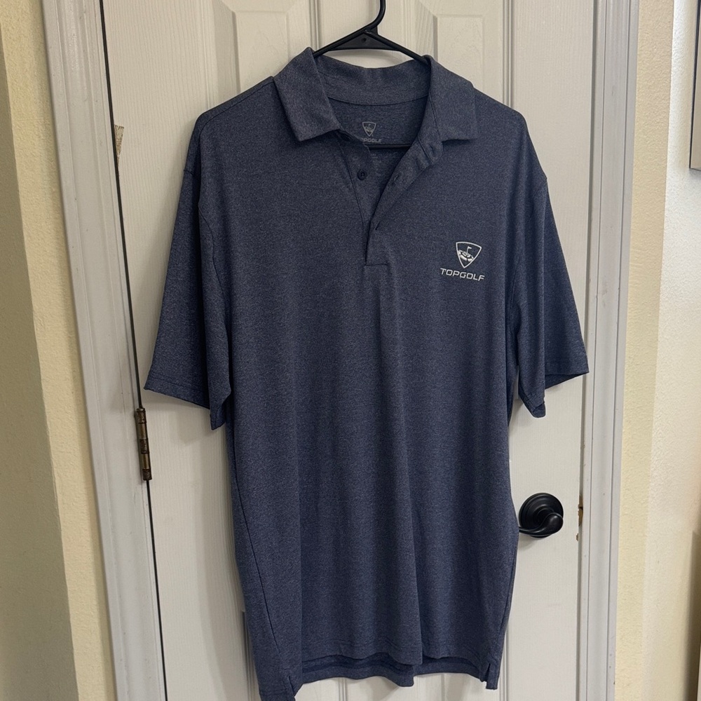 Men's Navy Heather Performance Polo